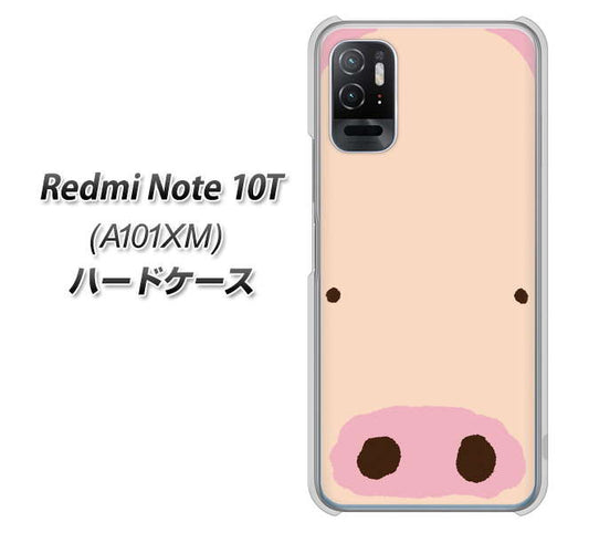 Redmi Note 10T A101XM SoftBank 高画質仕上げ 背面印刷 ハードケース【353 ぶた】