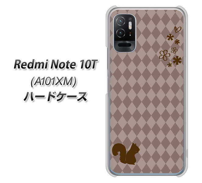 Redmi Note 10T A101XM SoftBank 高画質仕上げ 背面印刷 ハードケース【515 リス】