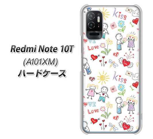 Redmi Note 10T A101XM SoftBank 高画質仕上げ 背面印刷 ハードケース【710 カップル】