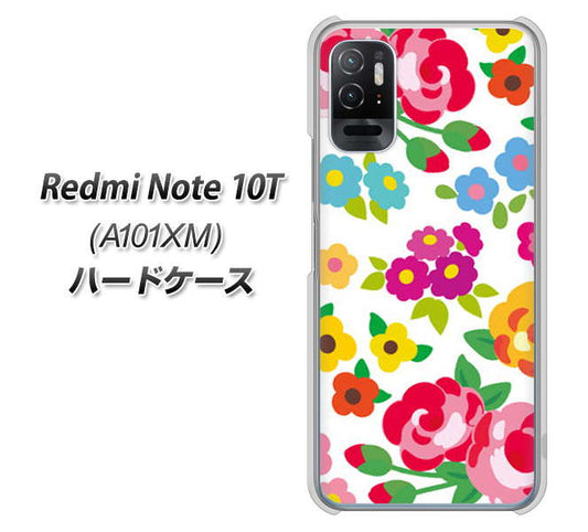 Redmi Note 10T A101XM SoftBank 高画質仕上げ 背面印刷 ハードケース【776 5月のフラワーガーデン】