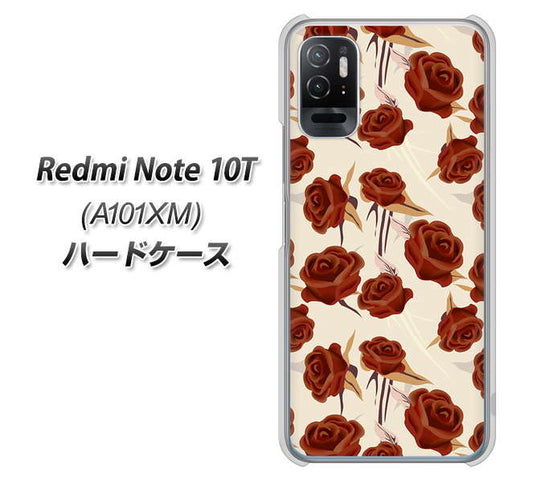 Redmi Note 10T A101XM SoftBank 高画質仕上げ 背面印刷 ハードケース【1157 クラシックローズ】