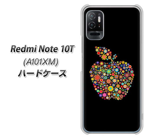 Redmi Note 10T A101XM SoftBank 高画質仕上げ 背面印刷 ハードケース【1195 カラフルアップル】