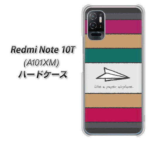 Redmi Note 10T A101XM SoftBank 高画質仕上げ 背面印刷 ハードケース【IA809 かみひこうき】