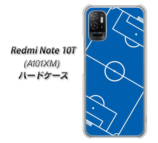 Redmi Note 10T A101XM SoftBank 高画質仕上げ 背面印刷 ハードケース【IB922 SOCCER_ピッチ】