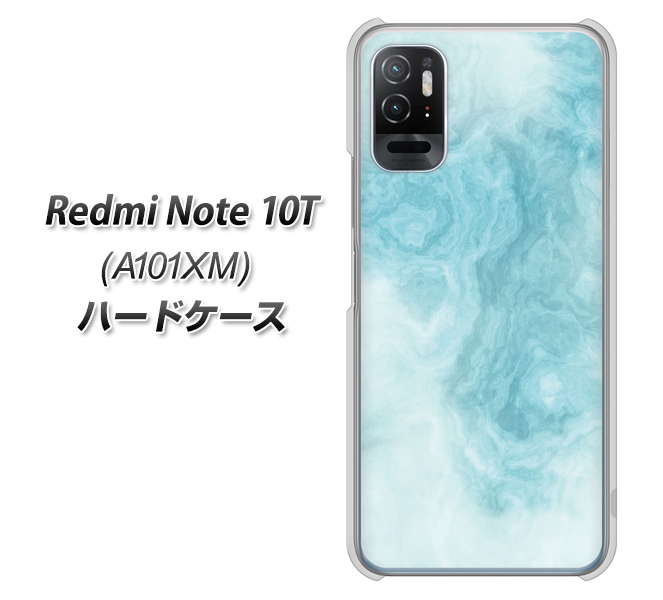 Redmi Note 10T A101XM SoftBank 高画質仕上げ 背面印刷 ハードケース【KM868 大理石BL】