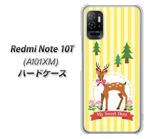 Redmi Note 10T A101XM SoftBank 高画質仕上げ 背面印刷 ハードケース【SC826 森の鹿】