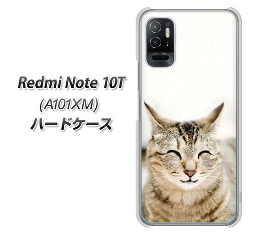 Redmi Note 10T A101XM SoftBank 高画質仕上げ 背面印刷 ハードケース【VA801 笑福ねこ】