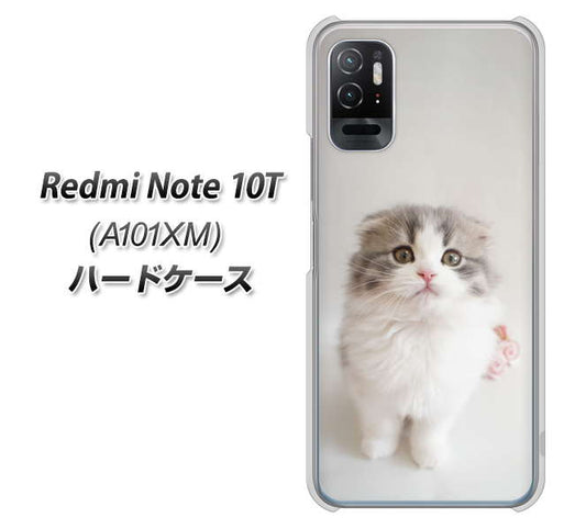 Redmi Note 10T A101XM SoftBank 高画質仕上げ 背面印刷 ハードケース【VA803 まっていますネコ】