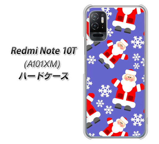 Redmi Note 10T A101XM SoftBank 高画質仕上げ 背面印刷 ハードケース【XA804 Welcomeサンタさん】