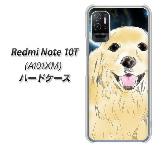 Redmi Note 10T A101XM SoftBank 高画質仕上げ 背面印刷 ハードケース【YD826 ゴールデンレトリバー02】