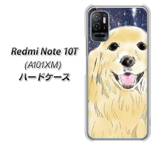 Redmi Note 10T A101XM SoftBank 高画質仕上げ 背面印刷 ハードケース【YD828 ゴールデンレトリバー04】
