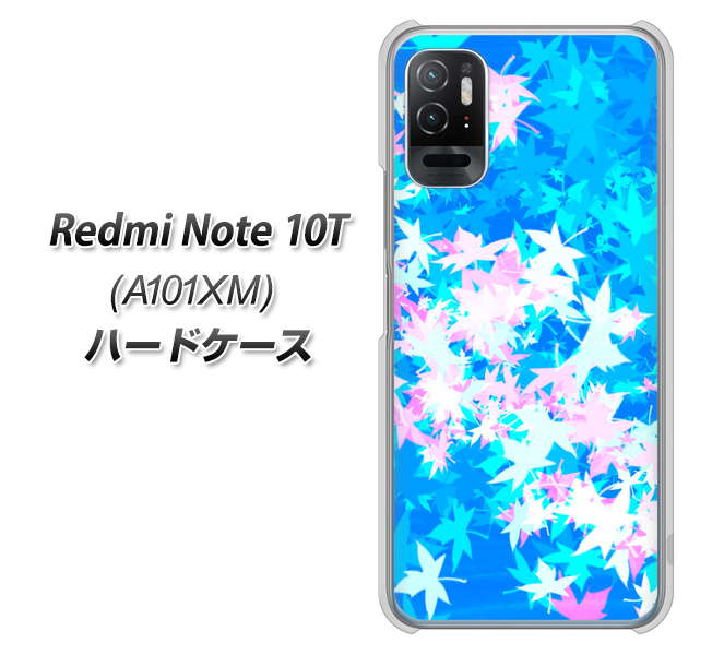 Redmi Note 10T A101XM SoftBank 高画質仕上げ 背面印刷 ハードケース【YJ290 デザインもみじ】