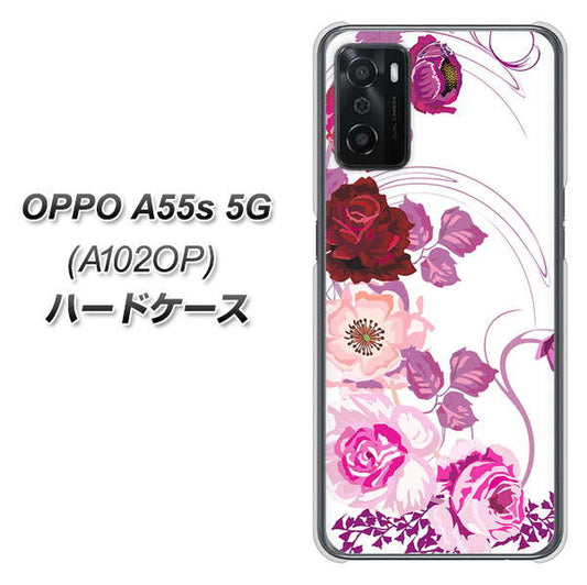 OPPO A55s 5G A102OP SoftBank 高画質仕上げ 背面印刷 ハードケース【116 ６月のバラ】