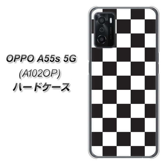OPPO A55s 5G A102OP SoftBank 高画質仕上げ 背面印刷 ハードケース【151 フラッグチェック】