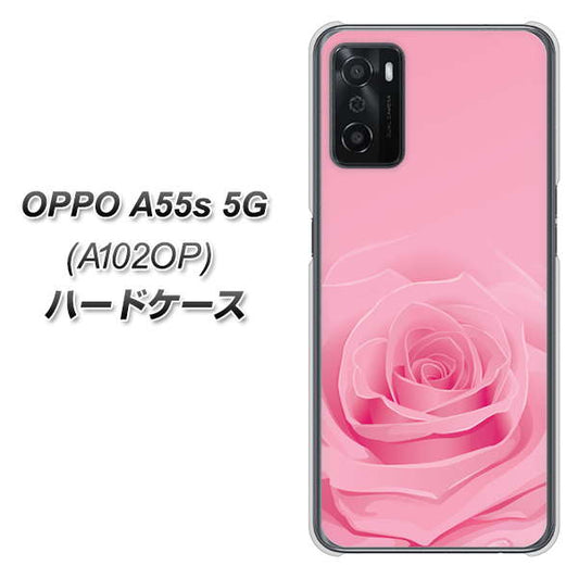 OPPO A55s 5G A102OP SoftBank 高画質仕上げ 背面印刷 ハードケース【401 ピンクのバラ】
