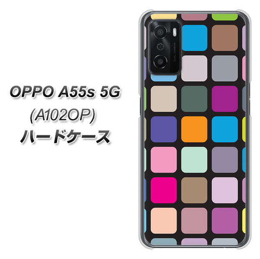 OPPO A55s 5G A102OP SoftBank 高画質仕上げ 背面印刷 ハードケース【509 カラースクエア】