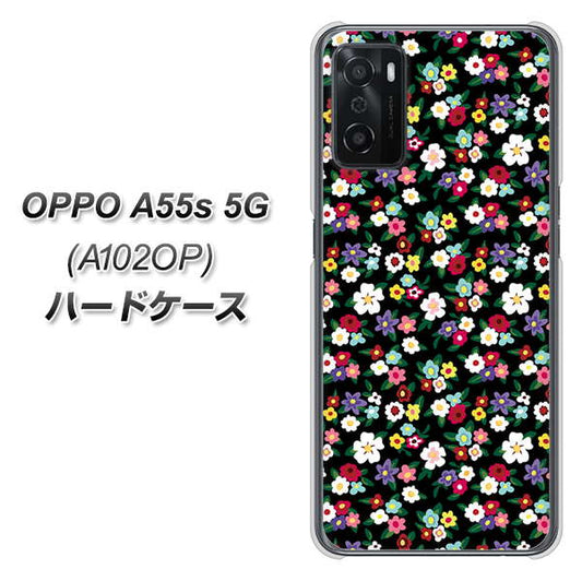 OPPO A55s 5G A102OP SoftBank 高画質仕上げ 背面印刷 ハードケース【778 マイクロリバティプリントBK】