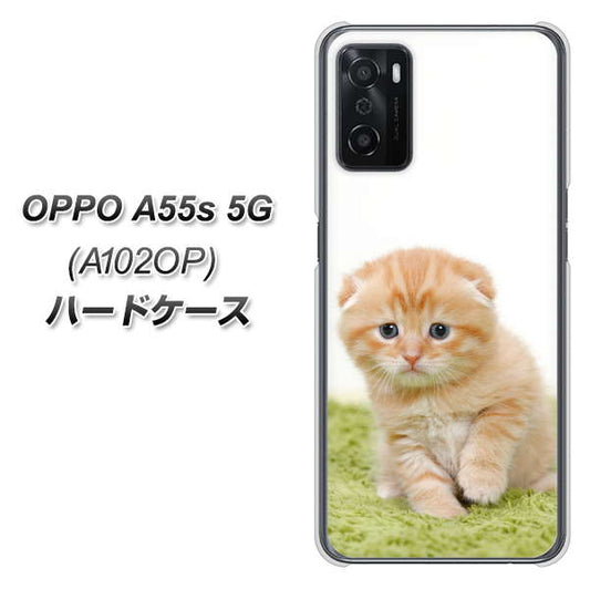 OPPO A55s 5G A102OP SoftBank 高画質仕上げ 背面印刷 ハードケース【VA802 ネコこっそり】