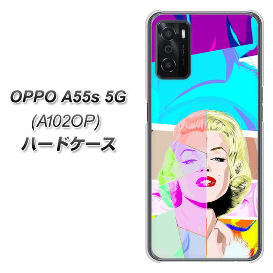 OPPO A55s 5G A102OP SoftBank 高画質仕上げ 背面印刷 ハードケース【YJ210 マリリンモンローデザイン（C）】