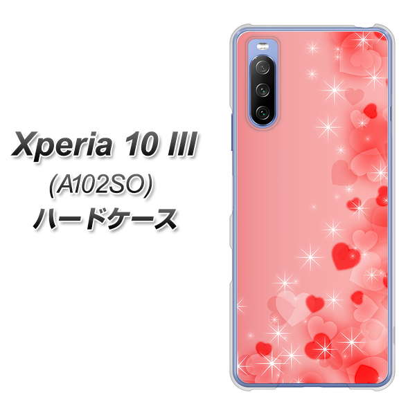 Y!mobile エクスペリア10 III A102SO 高画質仕上げ 背面印刷 ハードケース【003 ハート色の夢】