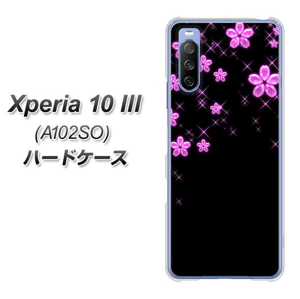 Y!mobile エクスペリア10 III A102SO 高画質仕上げ 背面印刷 ハードケース【019 桜クリスタル】