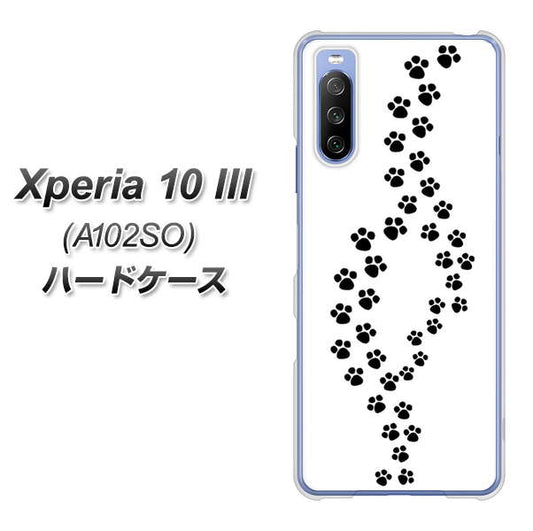 Y!mobile エクスペリア10 III A102SO 高画質仕上げ 背面印刷 ハードケース【066 あしあと】