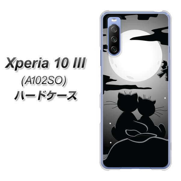 Y!mobile エクスペリア10 III A102SO 高画質仕上げ 背面印刷 ハードケース【342 月夜の二人】