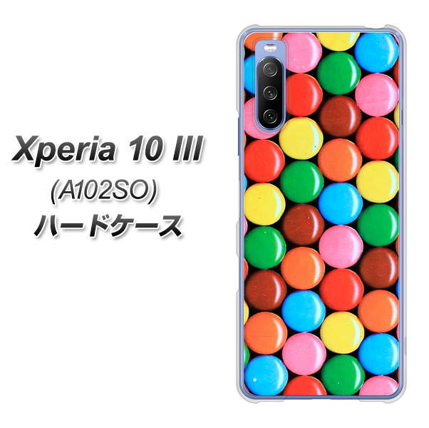 Y!mobile エクスペリア10 III A102SO 高画質仕上げ 背面印刷 ハードケース【448 マーブルチョコ】