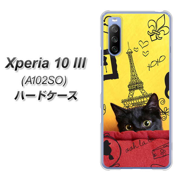 Y!mobile エクスペリア10 III A102SO 高画質仕上げ 背面印刷 ハードケース【686 パリの子猫】