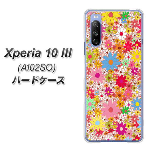 Y!mobile エクスペリア10 III A102SO 高画質仕上げ 背面印刷 ハードケース【746 花畑A】