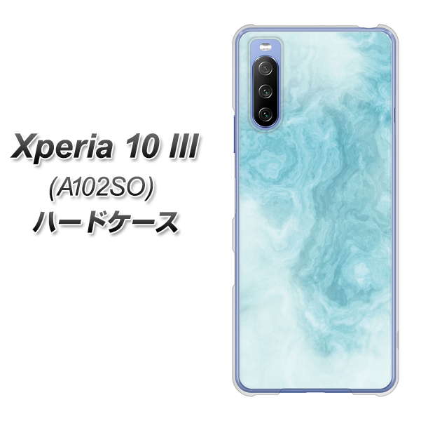 Y!mobile エクスペリア10 III A102SO 高画質仕上げ 背面印刷 ハードケース【KM868 大理石BL】
