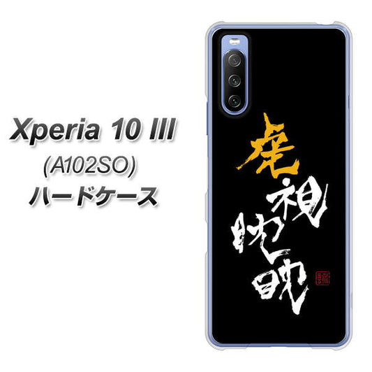 Y!mobile エクスペリア10 III A102SO 高画質仕上げ 背面印刷 ハードケース【OE803 虎視眈々】