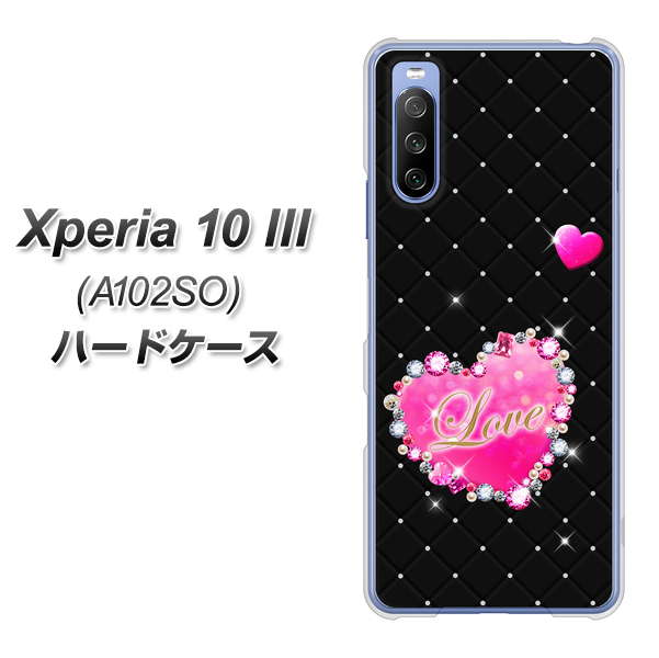 Y!mobile エクスペリア10 III A102SO 高画質仕上げ 背面印刷 ハードケース【SC823 スワロデコ風プリント】