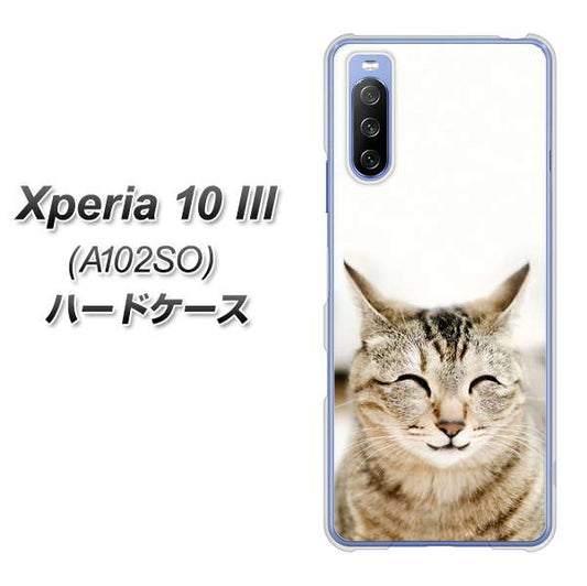 Y!mobile エクスペリア10 III A102SO 高画質仕上げ 背面印刷 ハードケース【VA801 笑福ねこ】