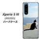 Xperia 5 III A103SO SoftBank 高画質仕上げ 背面印刷 ハードケース【VA805 ネコと地中海】