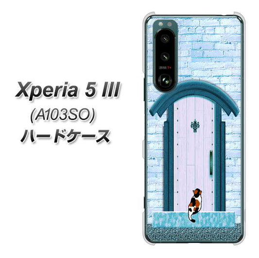 Xperia 5 III A103SO SoftBank 高画質仕上げ 背面印刷 ハードケース【YA953 石ドア03 素材クリア】