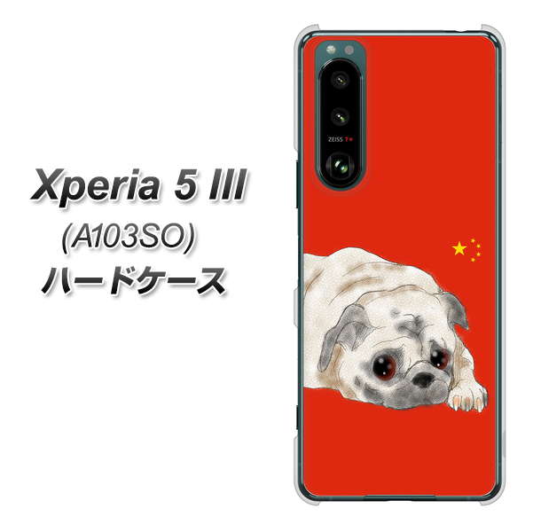 Xperia 5 III A103SO SoftBank 高画質仕上げ 背面印刷 ハードケース【YD857 パグ03】