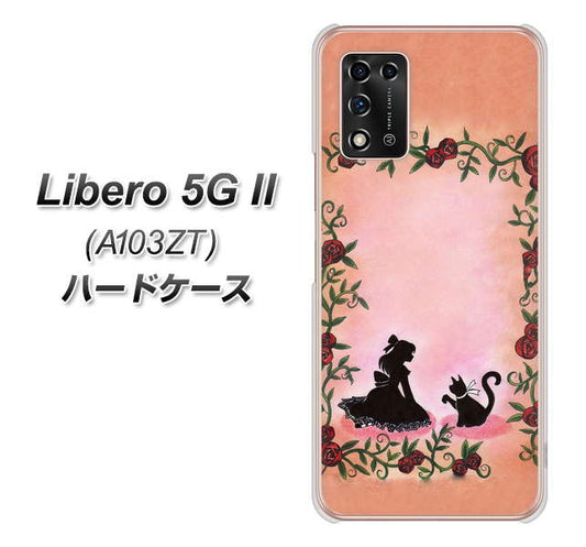 Libero 5G II A103ZT Y!mobile 高画質仕上げ 背面印刷 ハードケース【1096 お姫様とネコ（カラー）】