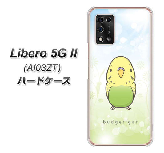 Libero 5G II A103ZT Y!mobile 高画質仕上げ 背面印刷 ハードケース【SC838 セキセイインコ グリーン】
