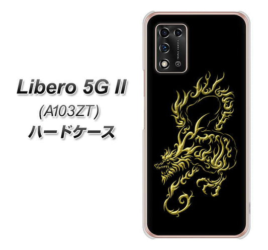 Libero 5G II A103ZT Y!mobile 高画質仕上げ 背面印刷 ハードケース【VA831 闇と龍】