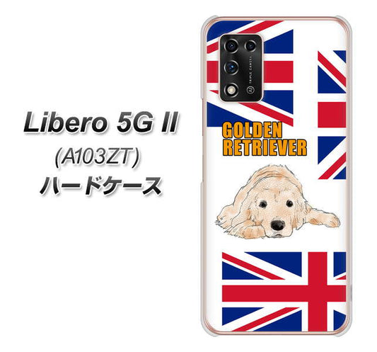 Libero 5G II A103ZT Y!mobile 高画質仕上げ 背面印刷 ハードケース【YD825 ゴールデンレトリバー01】