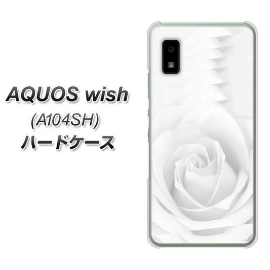 AQUOS wish A104SH Y!mobile 高画質仕上げ 背面印刷 ハードケース【402 ホワイトＲｏｓｅ】