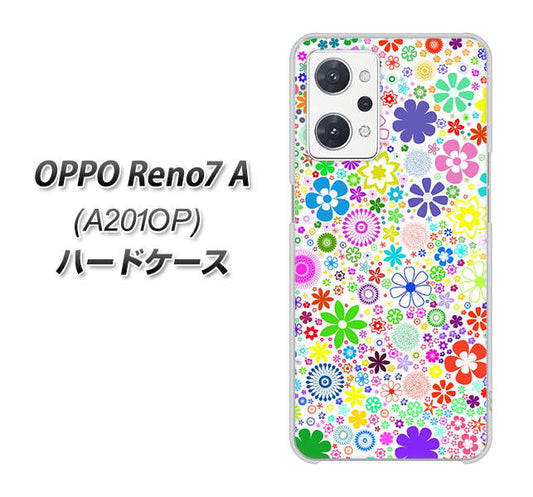 OPPO Reno7 A A201OP Y!mobile 高画質仕上げ 背面印刷 ハードケース【308 フラワーミックス】