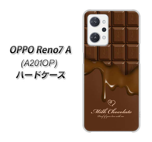 OPPO Reno7 A A201OP Y!mobile 高画質仕上げ 背面印刷 ハードケース【536 板チョコ-ハート】