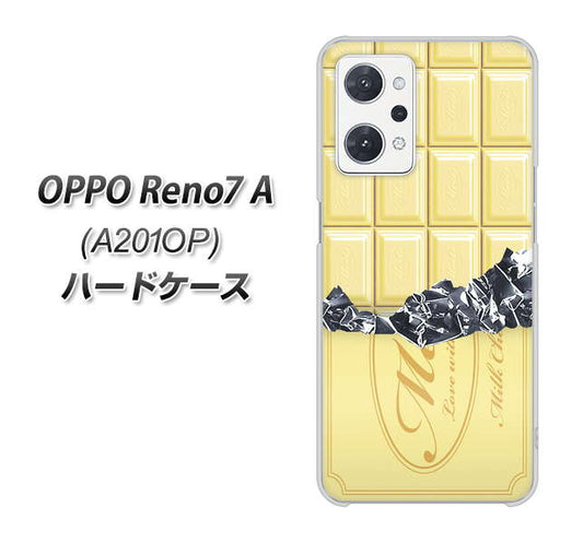 OPPO Reno7 A A201OP Y!mobile 高画質仕上げ 背面印刷 ハードケース【553 板チョコ?ホワイト】