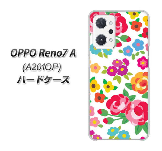 OPPO Reno7 A A201OP Y!mobile 高画質仕上げ 背面印刷 ハードケース【776 5月のフラワーガーデン】