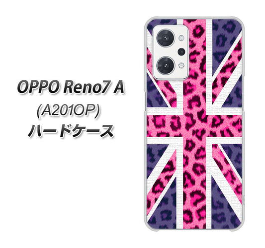 OPPO Reno7 A A201OP Y!mobile 高画質仕上げ 背面印刷 ハードケース【EK893 ユニオンジャックヒョウ】