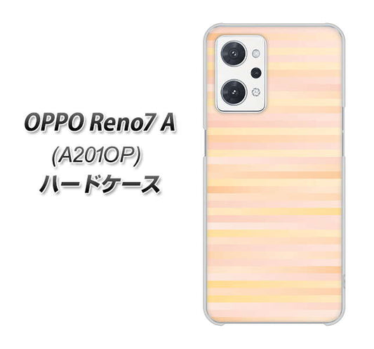 OPPO Reno7 A A201OP Y!mobile 高画質仕上げ 背面印刷 ハードケース【IB909 グラデーションボーダー_オレンジ】