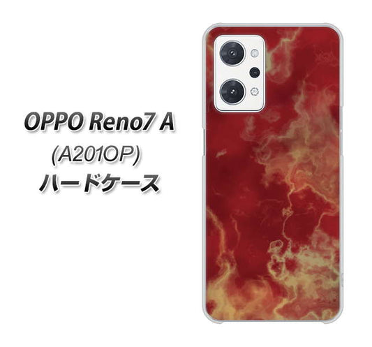 OPPO Reno7 A A201OP Y!mobile 高画質仕上げ 背面印刷 ハードケース【KM870 大理石RD】