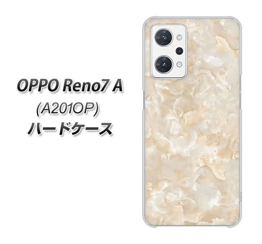 OPPO Reno7 A A201OP Y!mobile 高画質仕上げ 背面印刷 ハードケース【KM872 大理石パール】